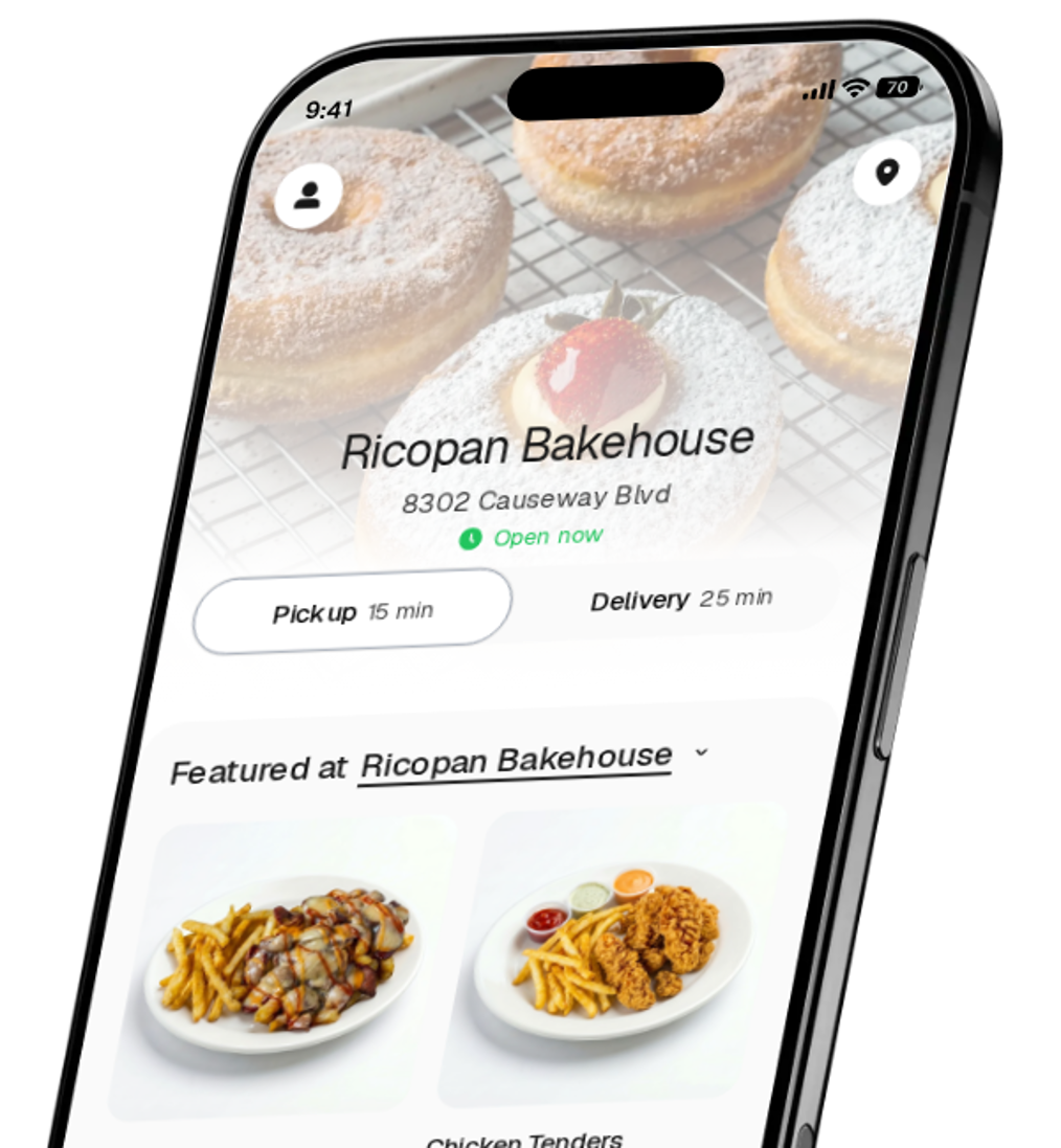 Ricopan Bakehouse app preview