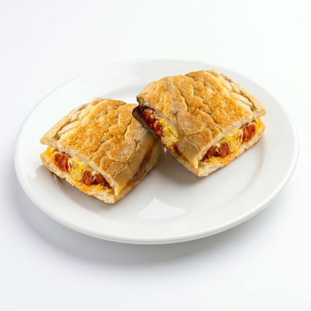 Chorizo, Egg & Cheese Sandwich.